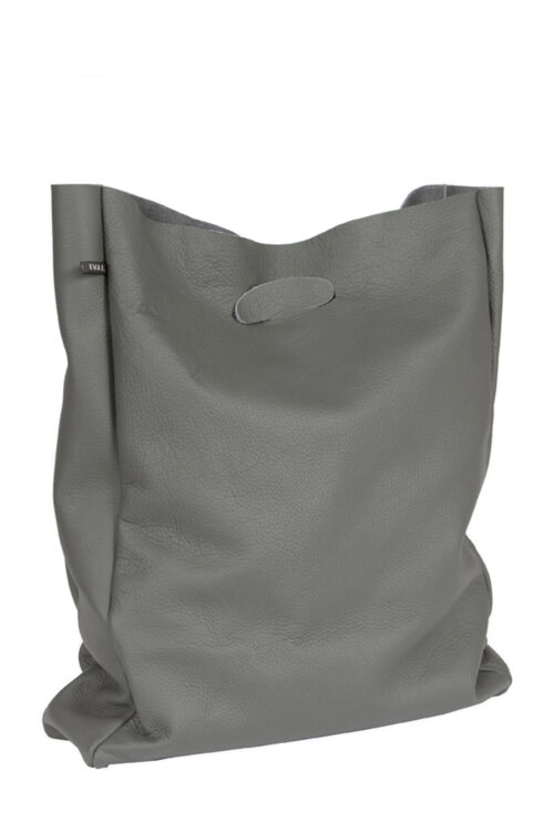 Leather shopper 'Lastic Bag' Grey - Image 2