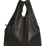 Leather shopper 'Hempbag' Black