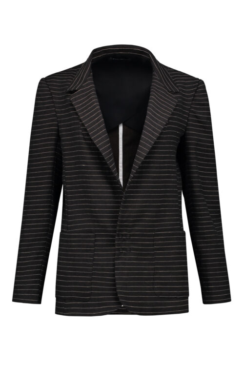 Blazer jacket 'Slack' black pinstripe - Image 6
