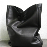 Leather shopper 'Lastic Bag' Black