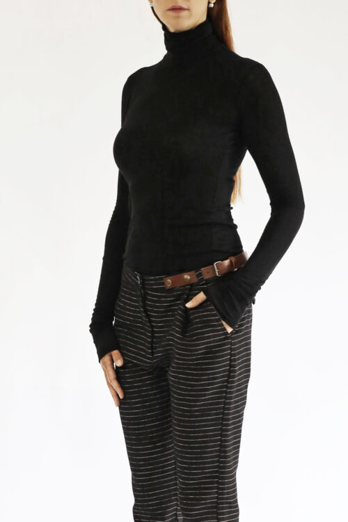 Side-belt trousers pinstripe - Image 3