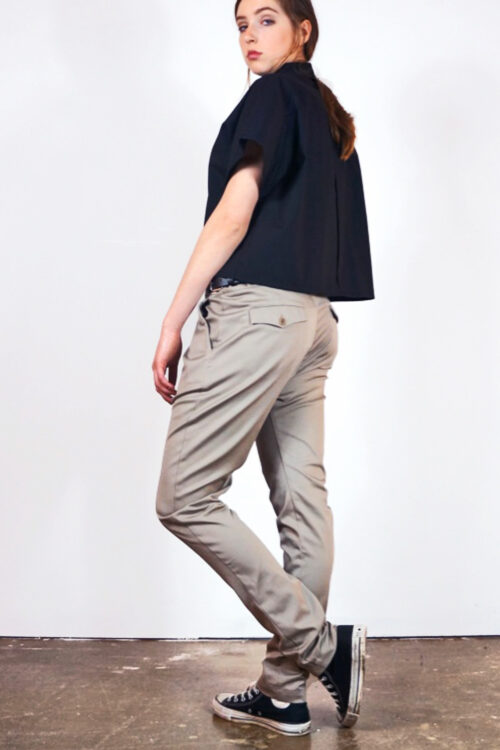 Side-belt trousers beige - Image 3