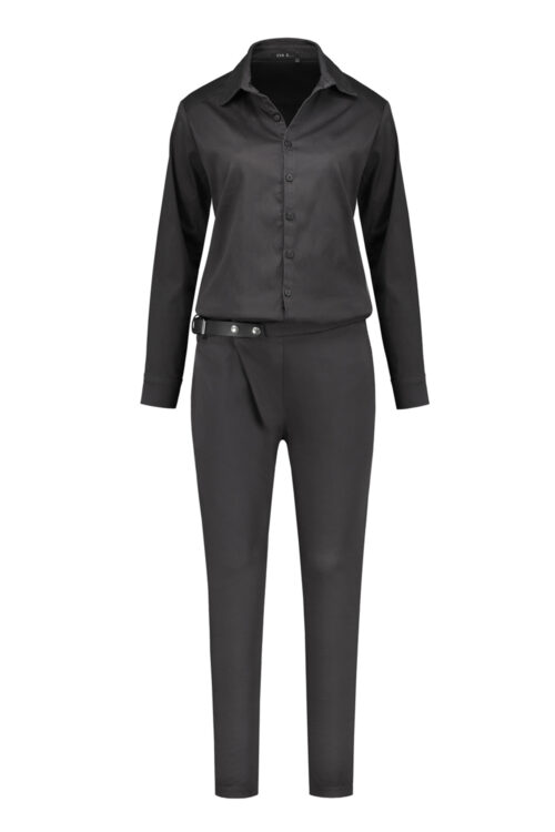Pleated Jumpsuit Daf of grey cotton - Image 3