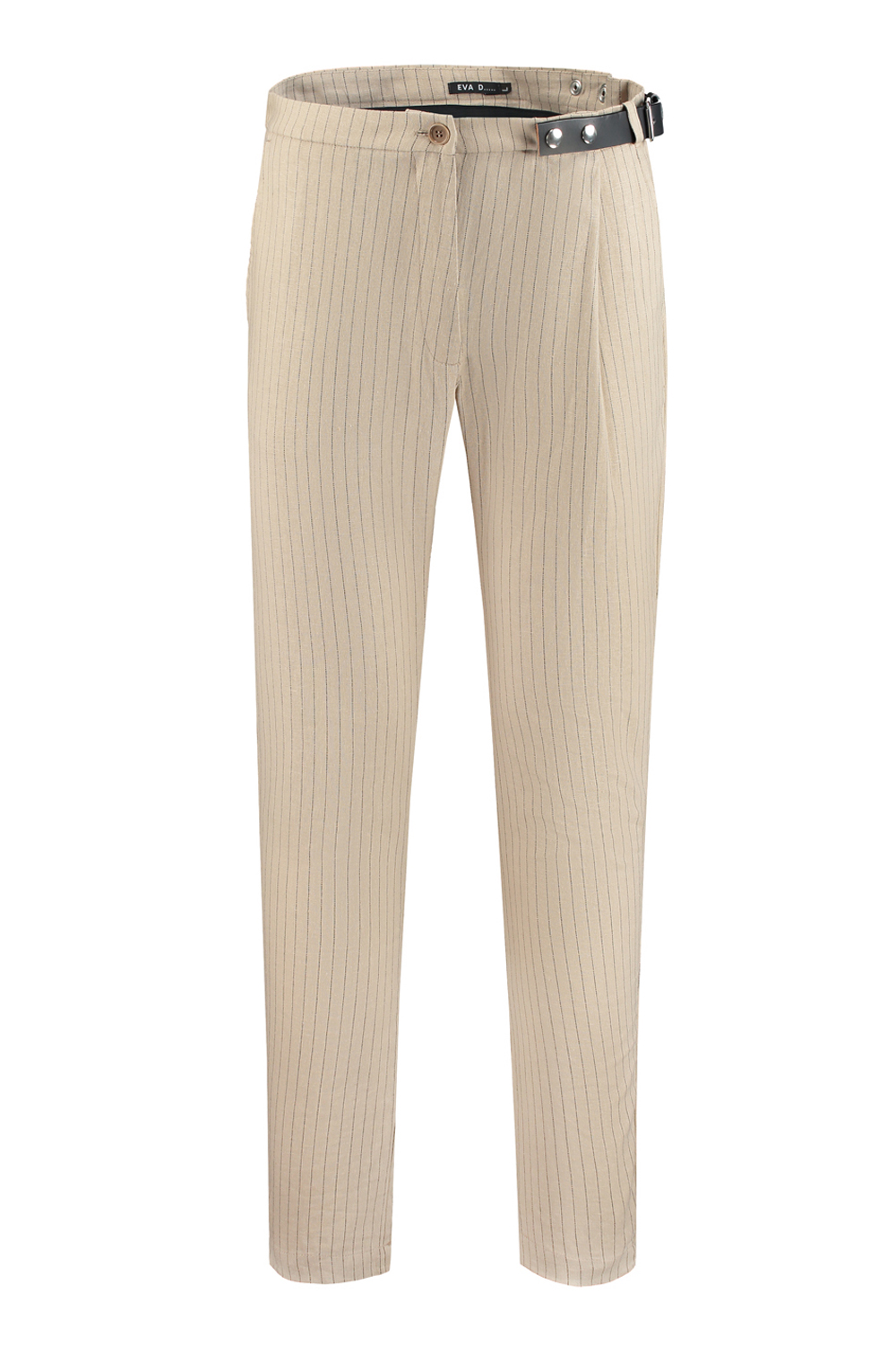 Side-belt suit pants with pinstripe - Studio EVA D.