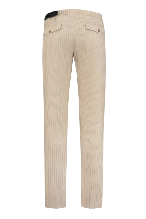Side-belt suit pants with pinstripe - Image 2