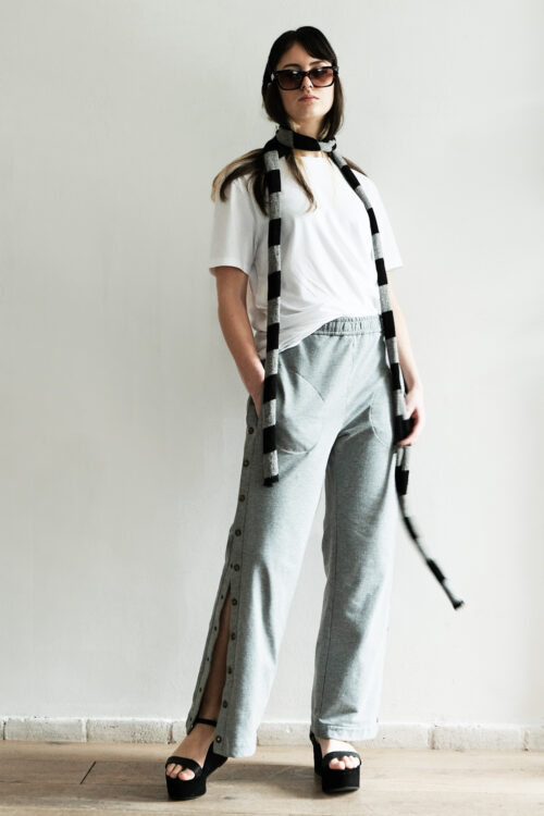 Unisex Track pants Gummi in Grey organic cotton