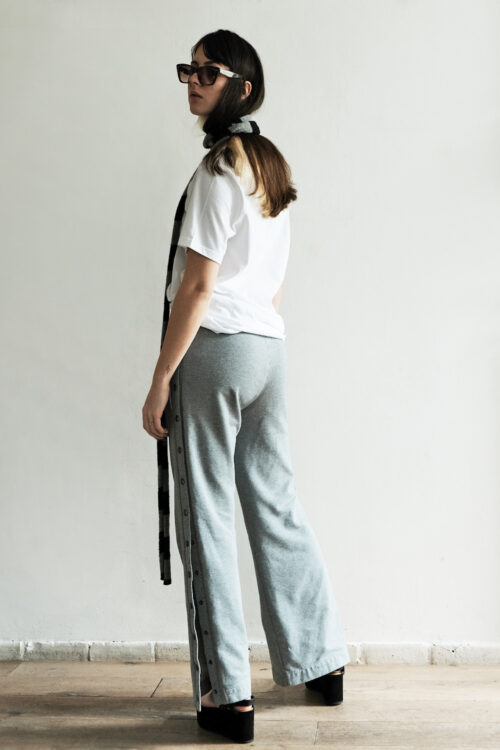 Unisex Track pants Gummi in Grey organic cotton - Image 2