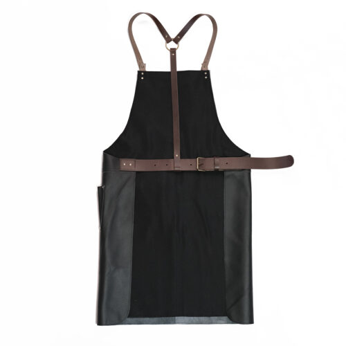 Handcrafted Leather Apron Black - Image 2