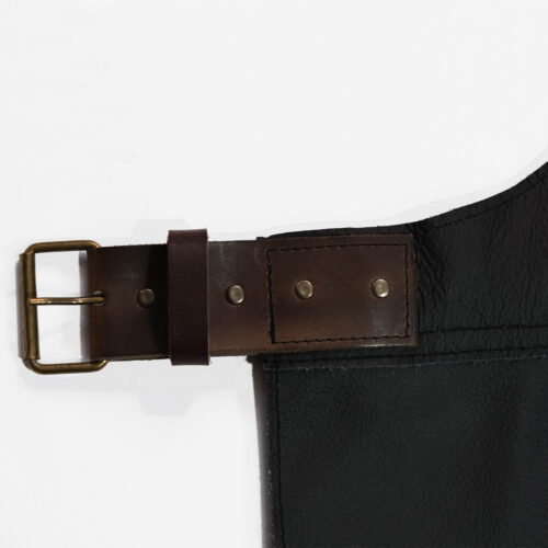 Handcrafted Leather Apron Black - Image 3