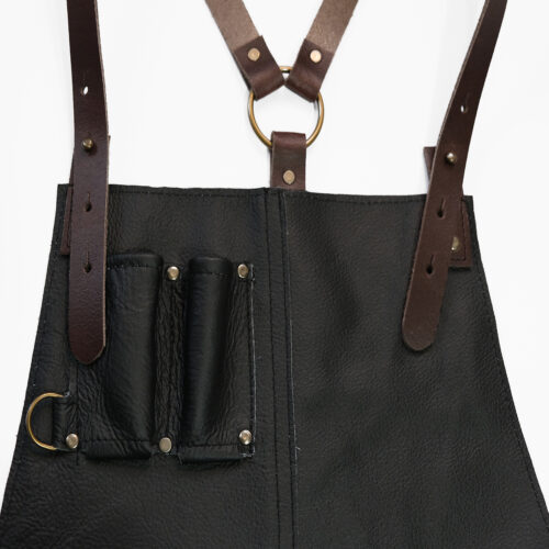 Handcrafted Leather Apron Black - Image 4