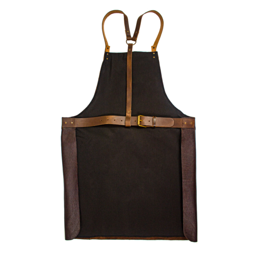 Handcrafted Leather Apron Brown - Image 2