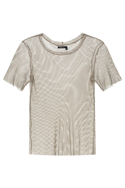Unisex Mesh T-shirt beige - Image 4