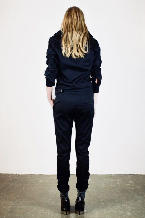 Pleated Jumpsuit Daf of black cotton - Image 2