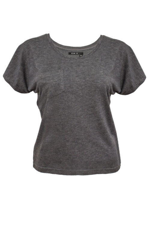 Basic top ‘Amy’ grey with dolman sleeves - Image 2
