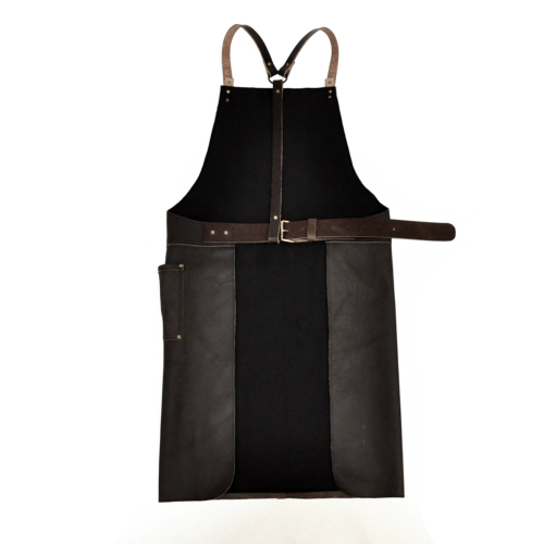 Handcrafted Leather Apron Dark Brown - Image 2