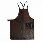 Handcrafted Leather Apron Reddish Brown