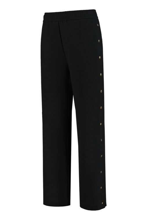 Unisex Track pants Gummi of Black Organic Cotton - Image 7