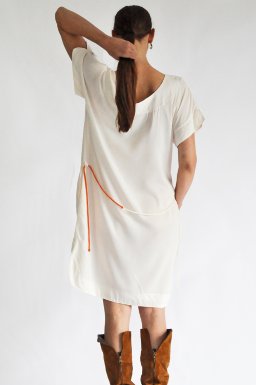 Kaftan Dress Of Airy White Viscose - Image 2