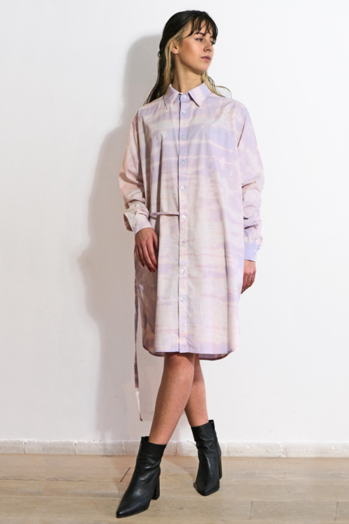Tie Dye shirt dress Cotton in fresh pastels