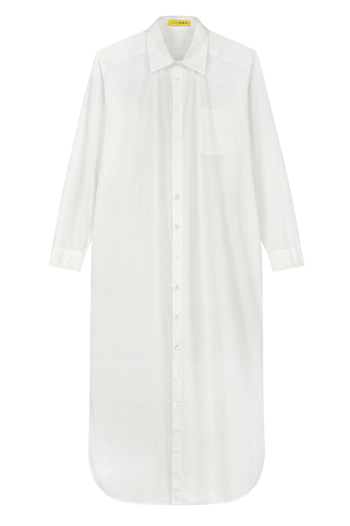 Shirt Dress 'Axl long' of white cotton