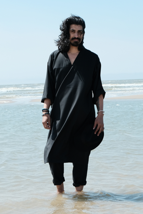 Kaftan of Black Wool