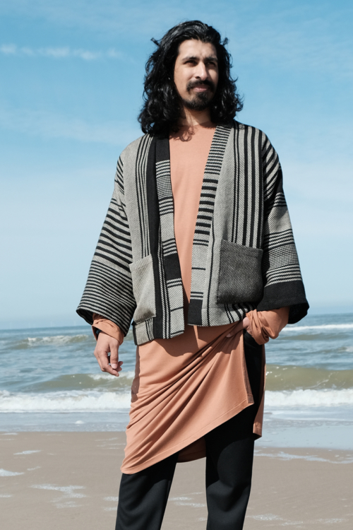 Short Genderless Kimono Jacket - Image 2
