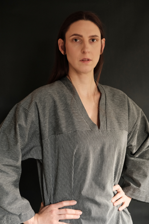 Unisex Caftan 'Moon' Folklore Stripe - Image 2