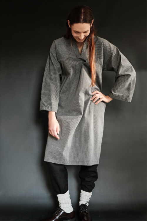 Unisex Caftan 'Moon' Folklore Stripe