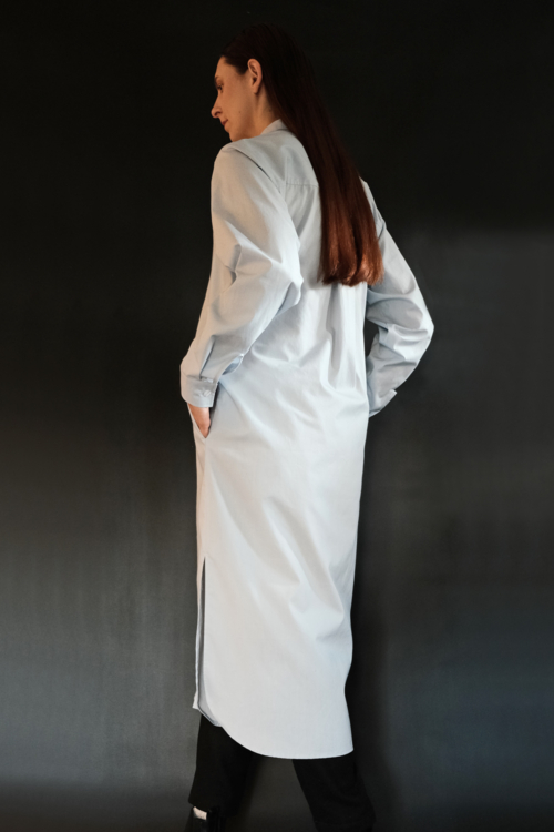 Shirt 'Axl' Long Blue Cotton - Image 2