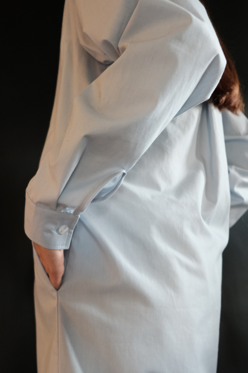 Shirt 'Axl' Long Blue Cotton - Image 3
