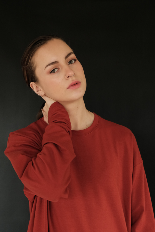 Long Tee ‘Terry’ Red - Image 3