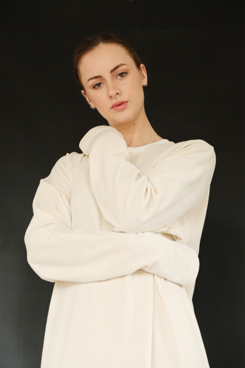 Long Tee 'Terry' White Velours