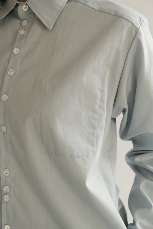 Shirt 'Axl' Long Blue Cotton - Image 4