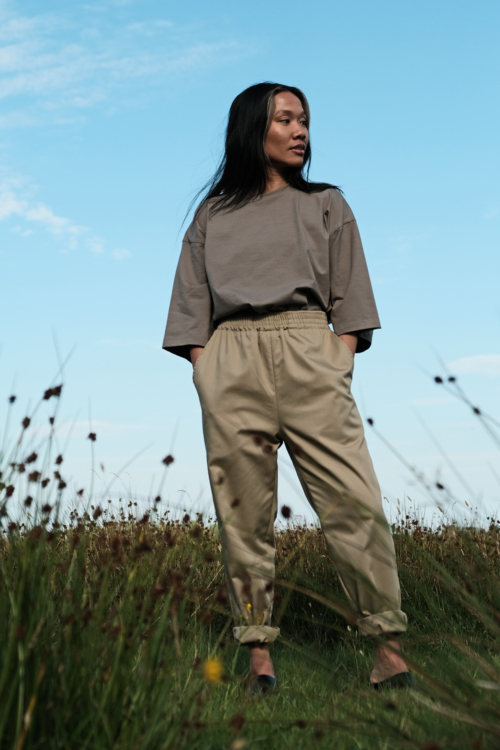Pants 'Heit' beige worker