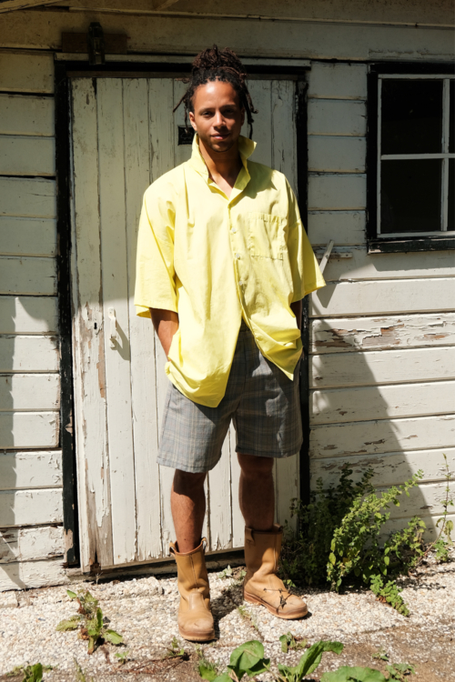 Unisex Short Sleeved Shirt ‘Axl Square’ Yellow - Image 2