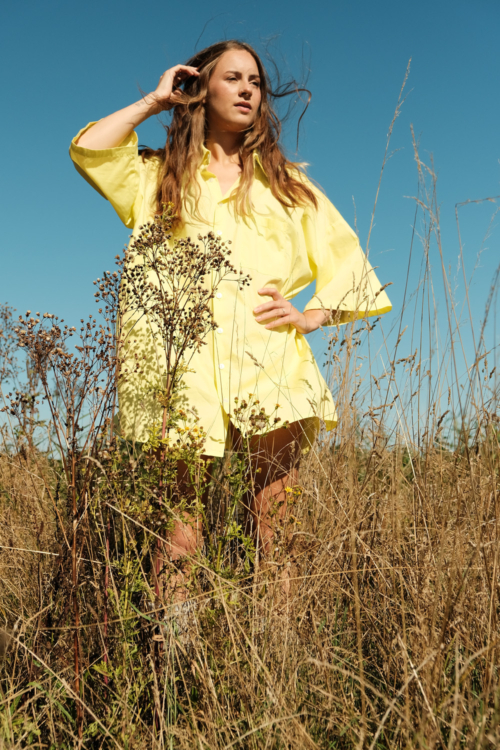 Unisex Short Sleeved Shirt ‘Axl Square’ Yellow